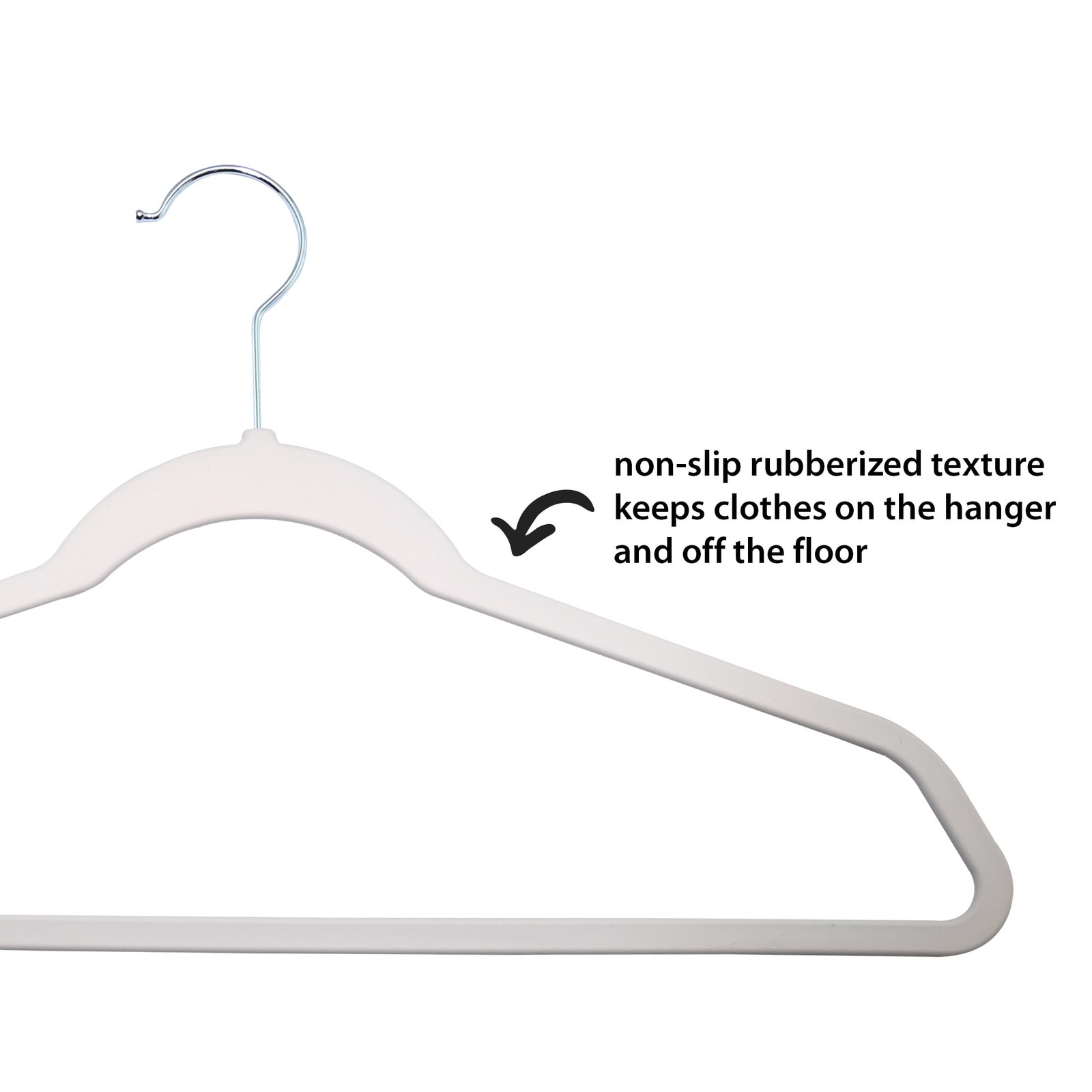 (2 pack) Better Homes & Gardens Non-Slip Rubberized Hangers – 10-Pack, Beige