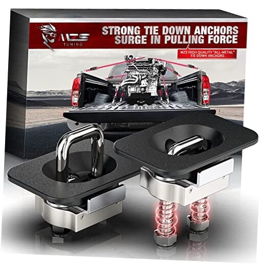 Tie Down Anchors, All Metal Retractable D-Ring Compatible with 2 Pieces/Set