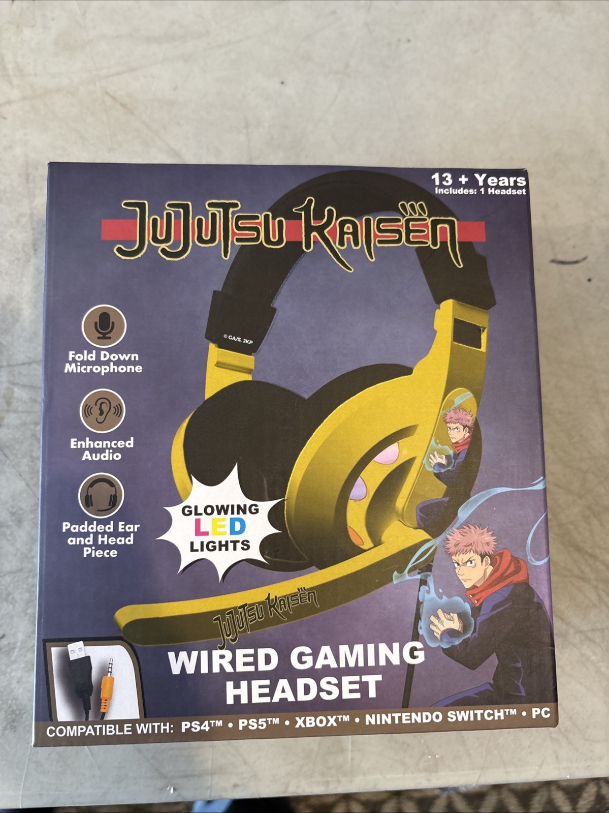 “JUJUTSU KAISEN” Wired Gaming Headset - Multi-Platform Compatibility LED