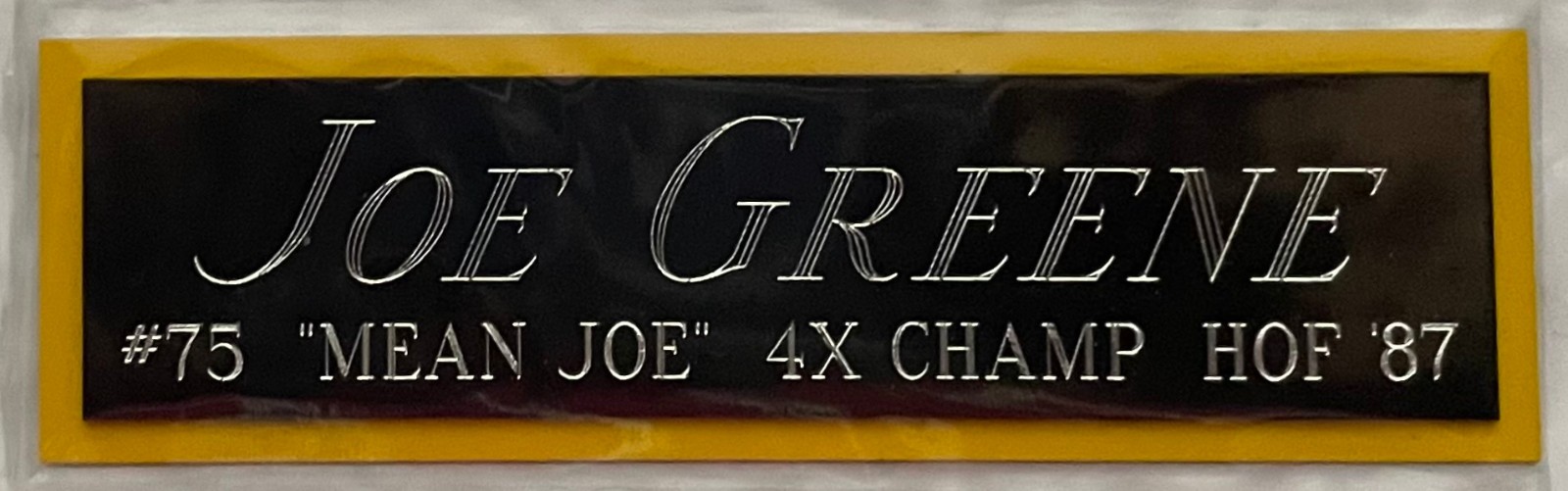 JOE GREENE STEELERS NAMEPLATE FO AUTOGRAPHED Signed Football HELMET JERSEY PHOTO