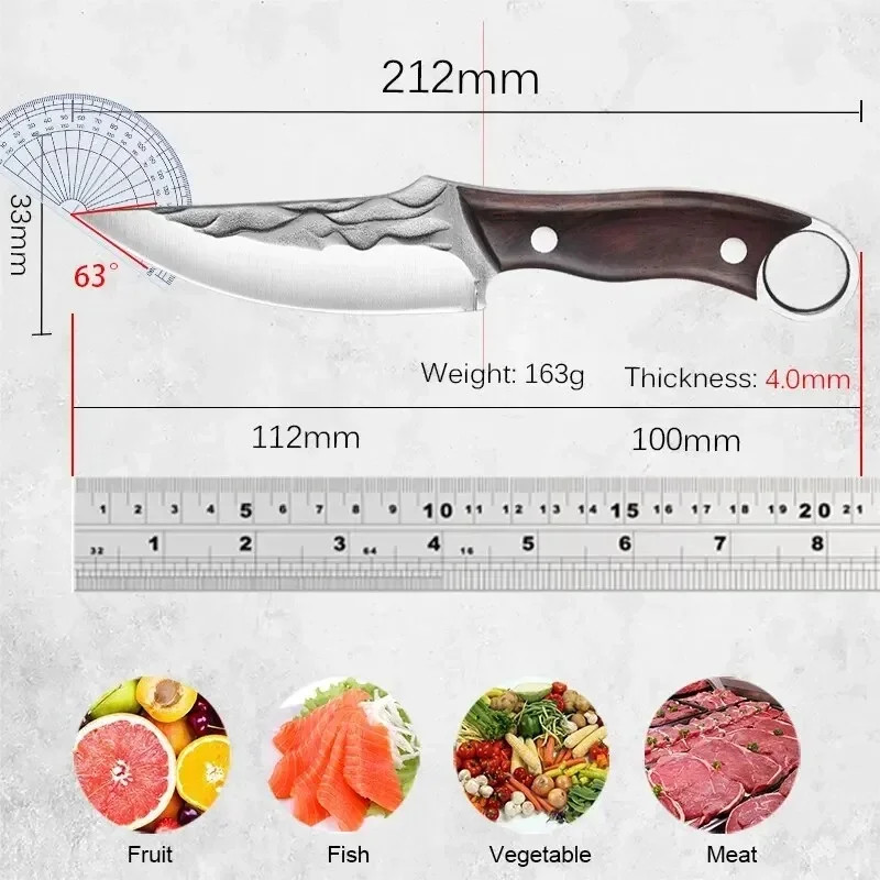 1PC 8.3-inch sharp boning knife, stainless steel multi-purpose kitchen knife, ca