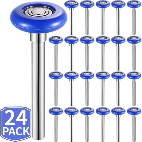 24 Quiet Garage Door Rollers Nylon Door Wheels Replacement With 6200ZZ Bearing ;
