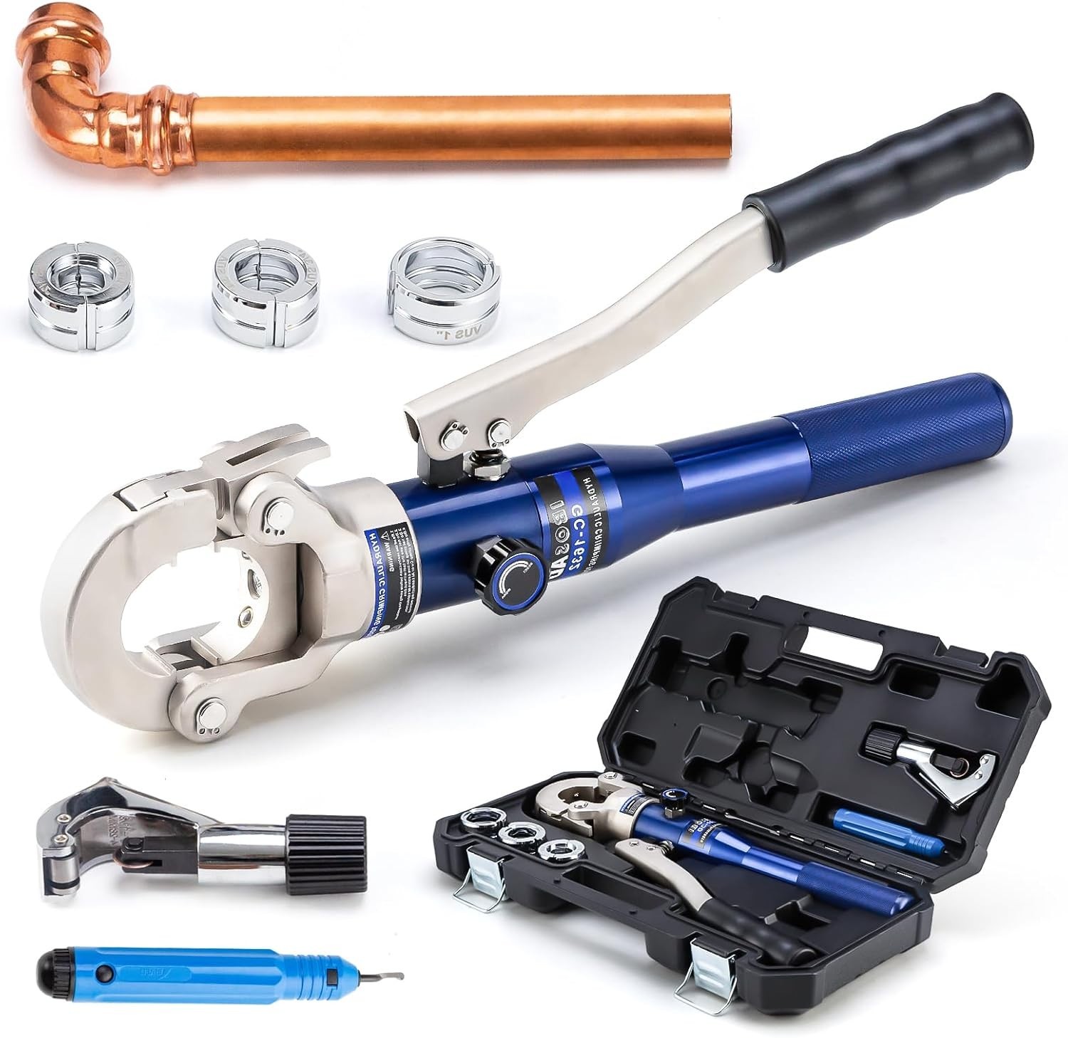 Copper Pipe Crimper Tool Set with Jaw Press Pliers