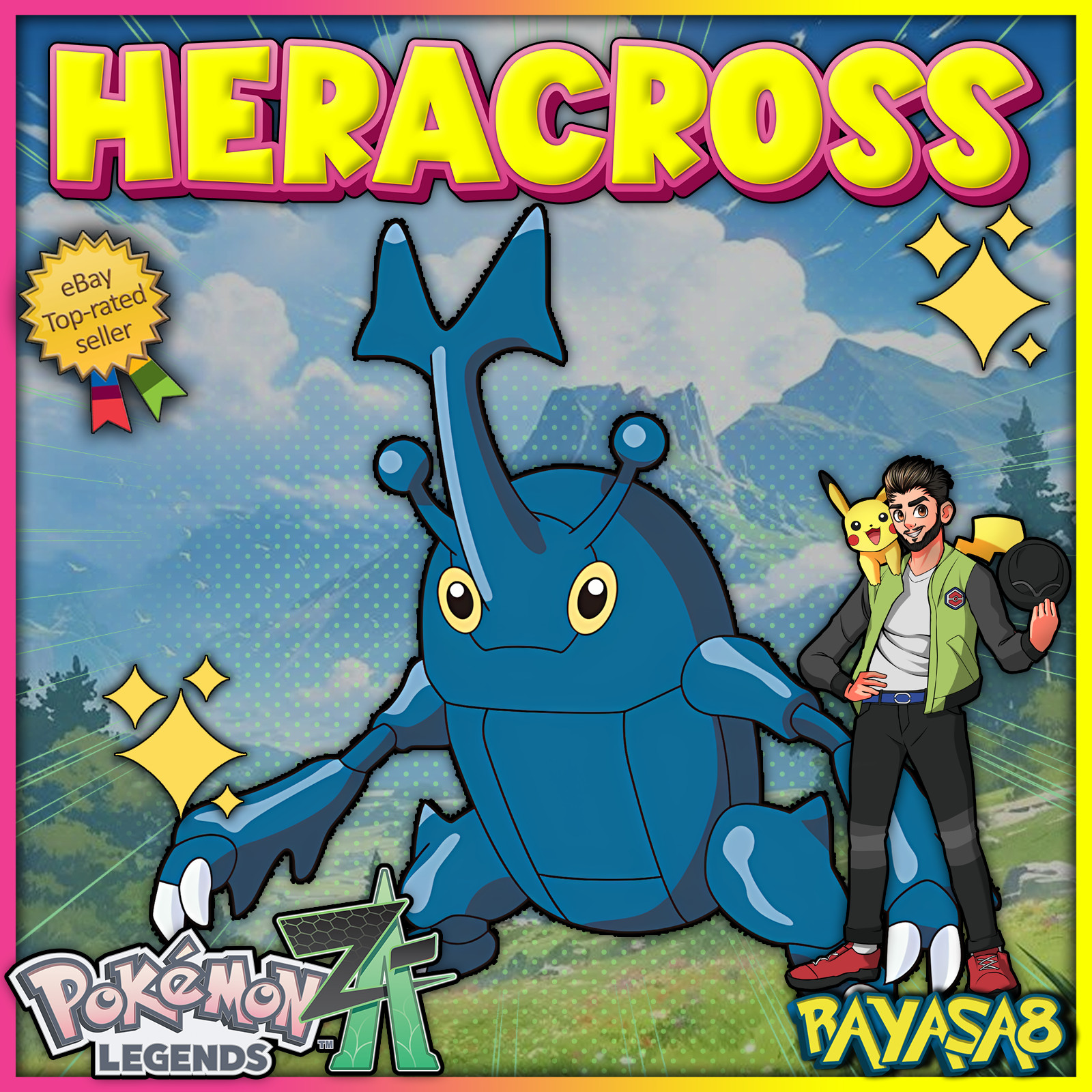 Heracross Alpha Pokemon Legends ZA 6IV Best Stats Home🌟Mega Evolution Shiny/Non