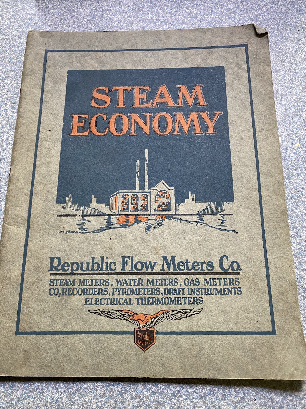 Vtg 1927 Steam Economy Republic Flow Meters Co Catalog Steam Water Gas Meters