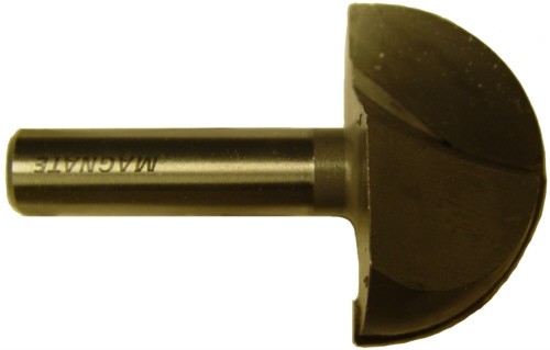 Magnate 818 Core Box 2 Flute Carbide Tipped Router Bit, 2-1/4" Cutting Diameter