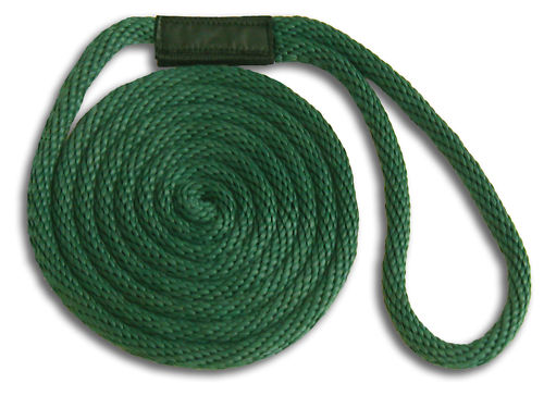 3/8" x 15' Solid Braid Dock Lines - Forest Green - Made in USA