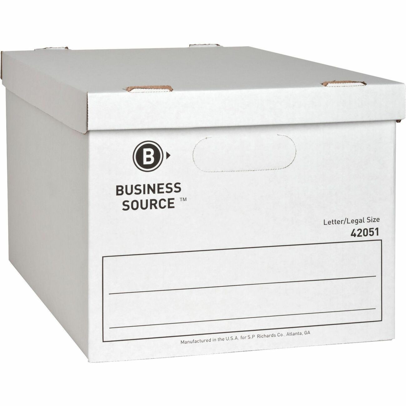 Business Source BSN42051 File Storage Box 350 lb Stackable White