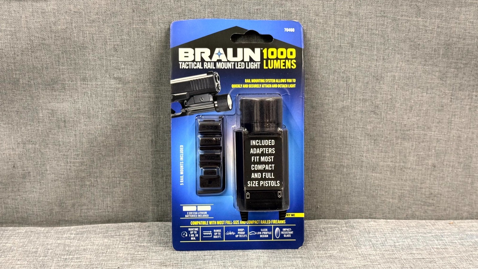 BRAUN Tactical Rail Mount LED Light 1000 Lumens (70460) NEW FREE SHIPPING