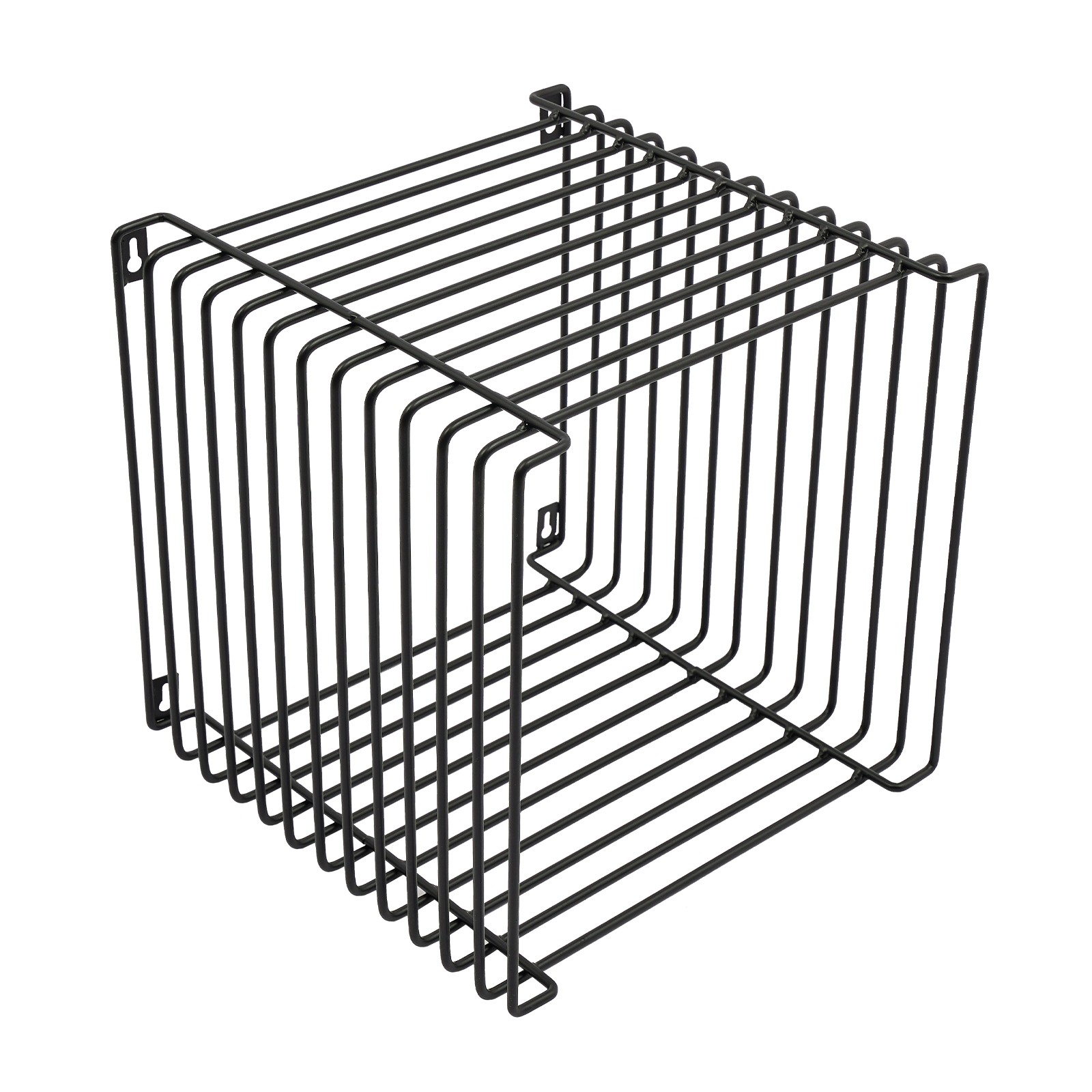 30x30x30cm Vintage Side Table Square Geometry Side Table Linear Metal End Table