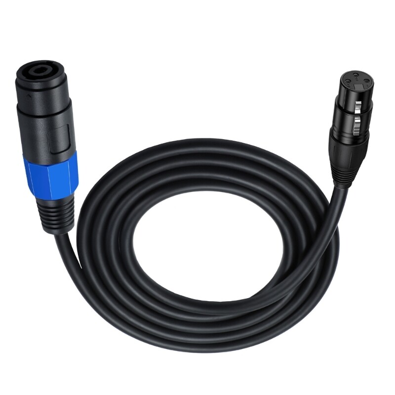 Speakon to Female Extension Cable Stage 3Pin Microphone Wire with Twist Lock