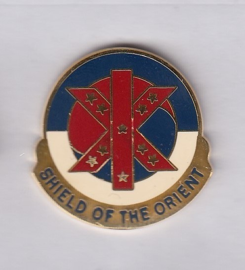 US Army 9th IX CORPS COMMAND crest DUI badge cb clutchback G-23