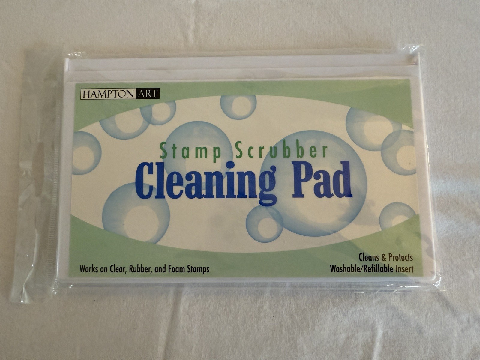 NEW- Hampton Art Stamp Scrubber Cleaning Pad Washable Refillable Bristle Pad