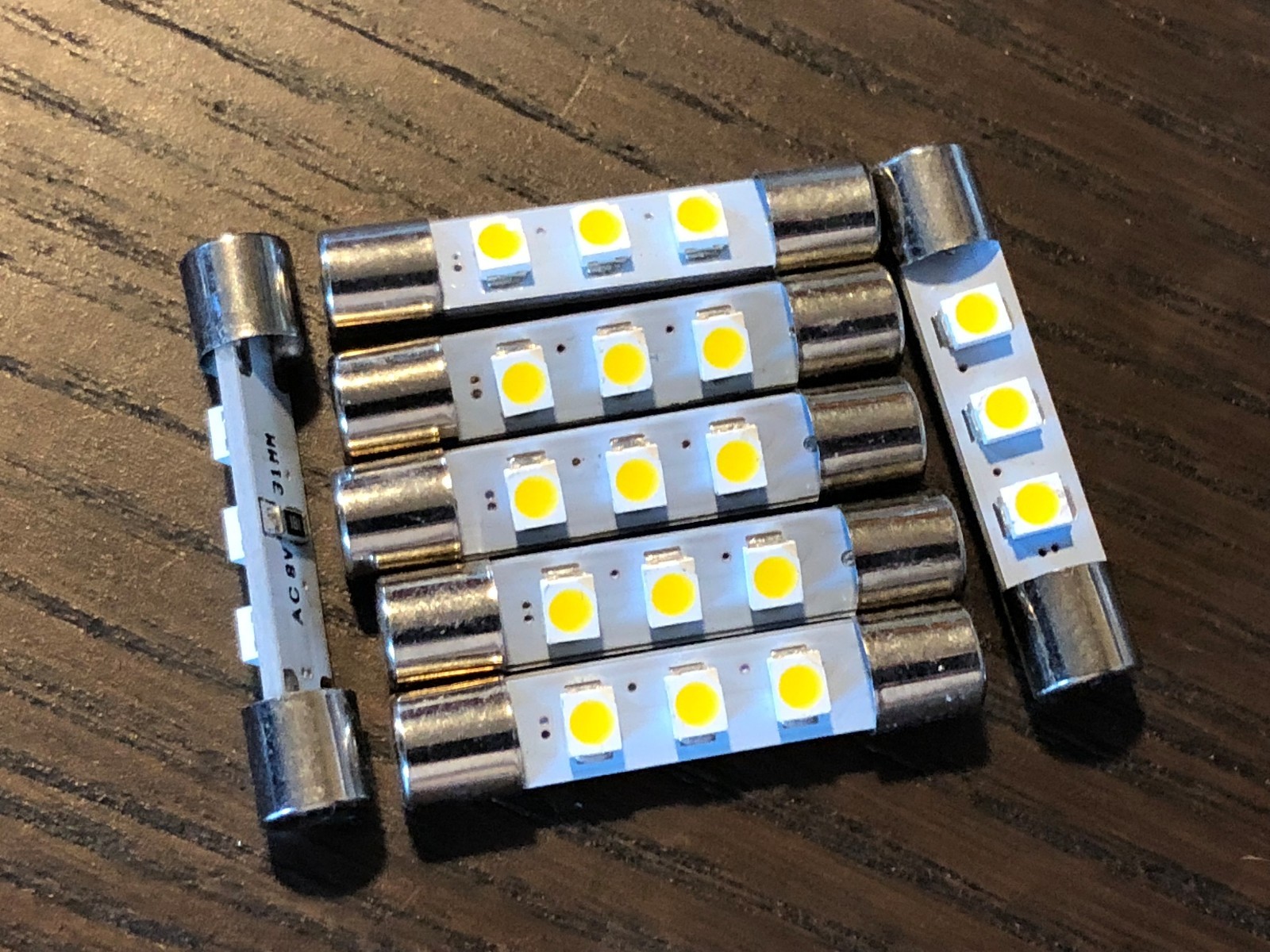 7 New Cool White 8V Fuse Lamp LED Light Bulbs for Marantz Sansui Pioneer Kenwood