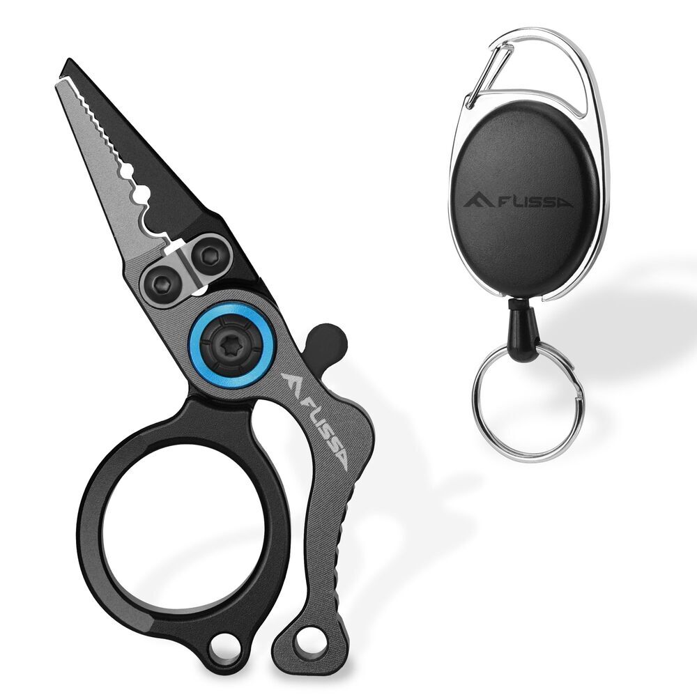 FLISSA Mini Fishing Pliers Fly Fishing Zinger Retractor Fish Hook Remover Tool