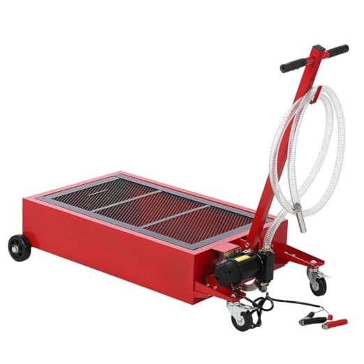 20 Gallon Oil Drain Pan Oil Drain Tank with 12V Electric Electric Pump - New
