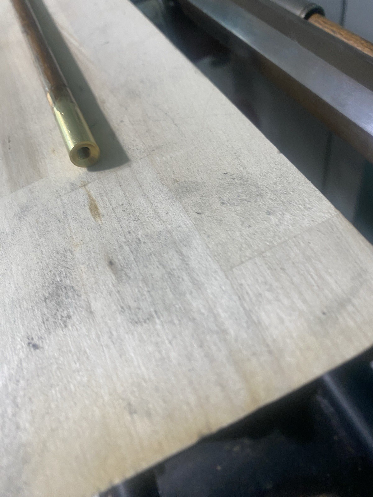 Hickory Ramrod 36” Long X 1/2” Diameter with Brass Tips.