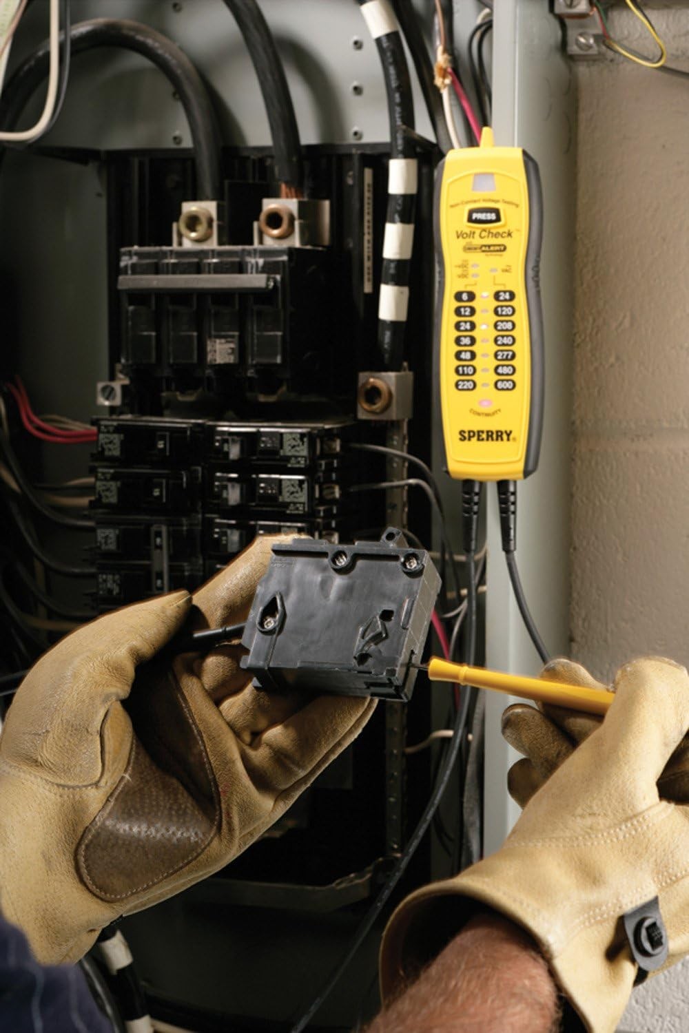 Sperry Instruments VC61000 Volt Check Voltage & Continuity Tester,Black & Yellow