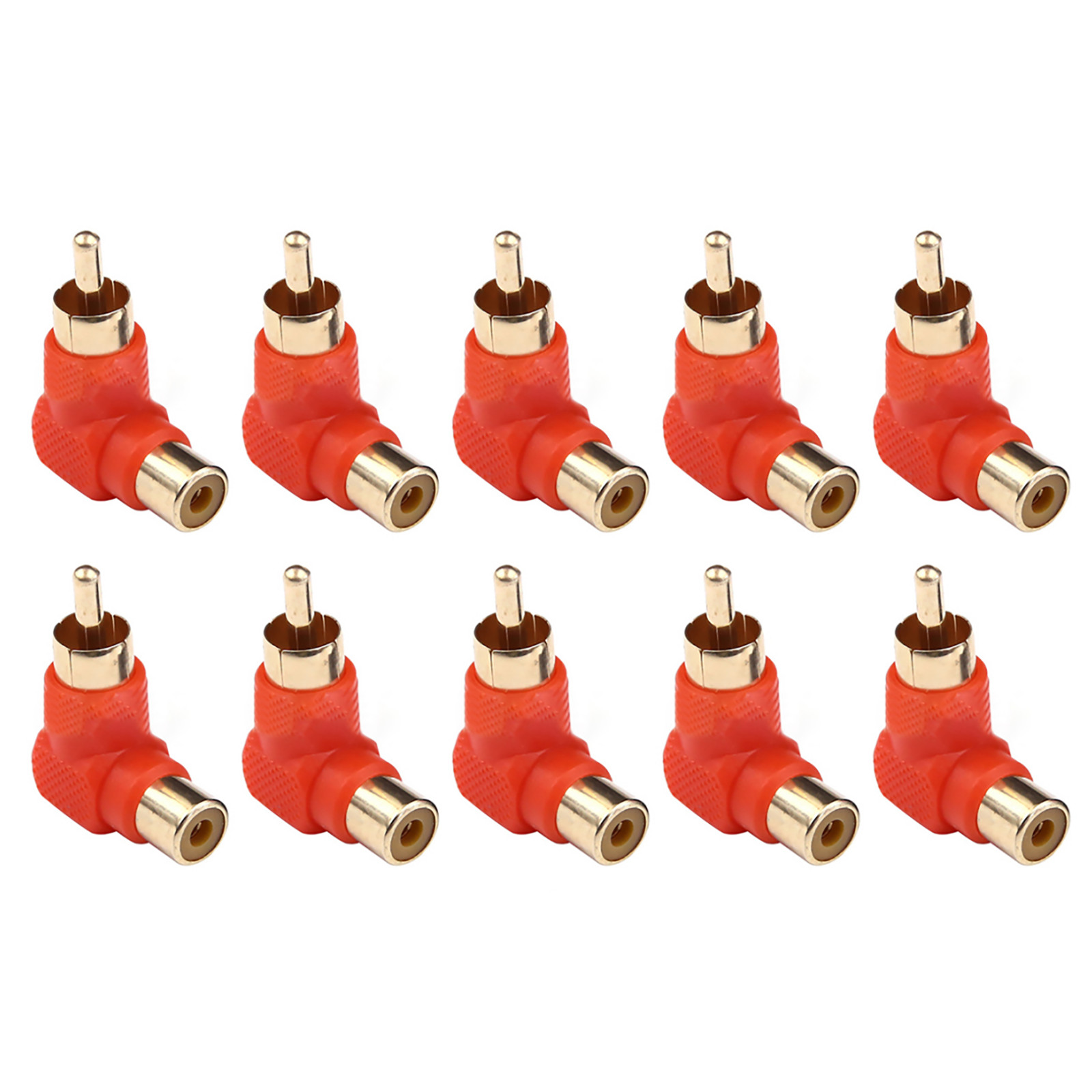 High Quality RCA Right Angle Connector Plug Adapters Durable Lightweight xx