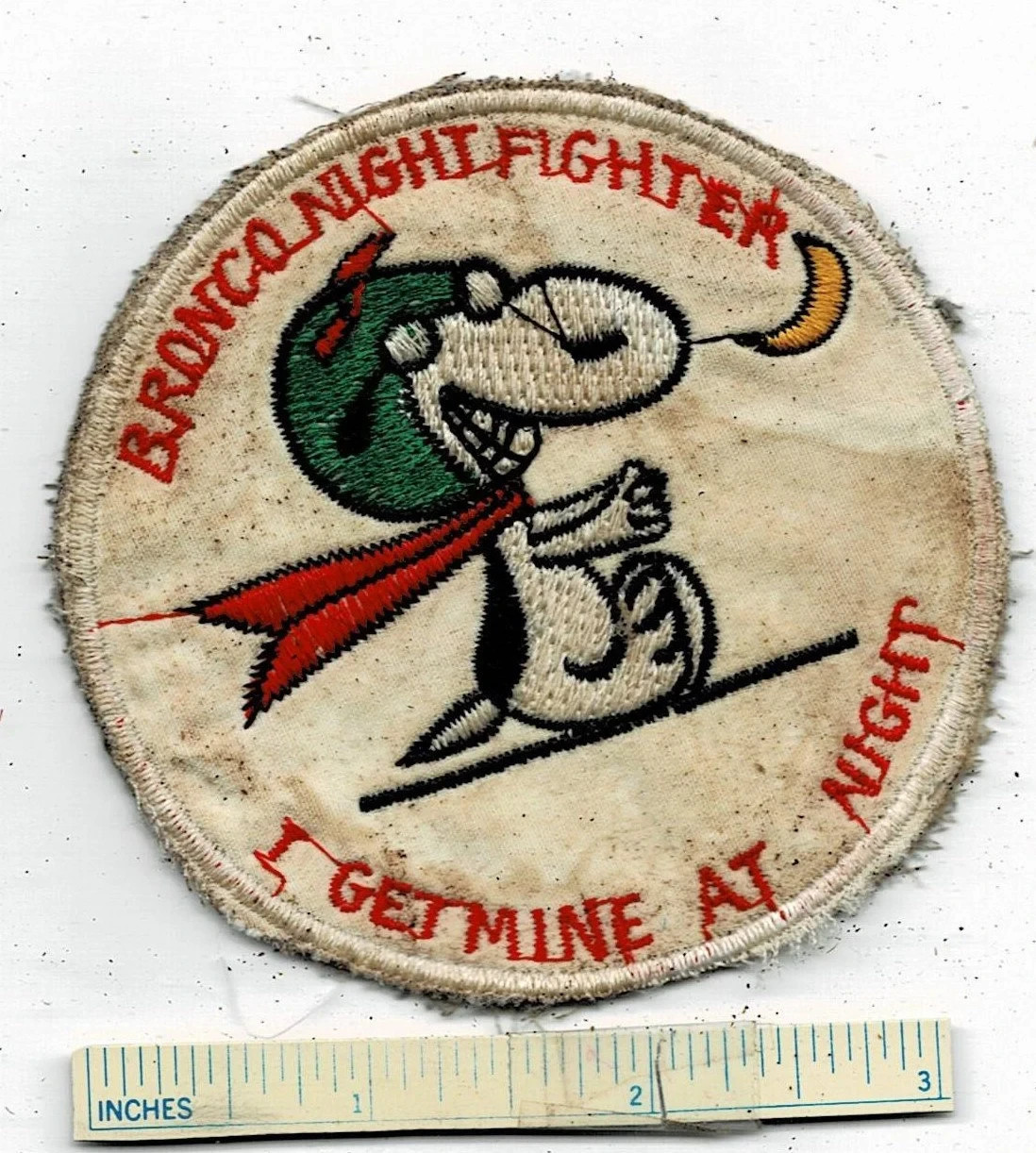 Vietnam War SNOOPY BRONCO NIGHT Fighter - I Get Mine at Night - Ov-10 US Patch