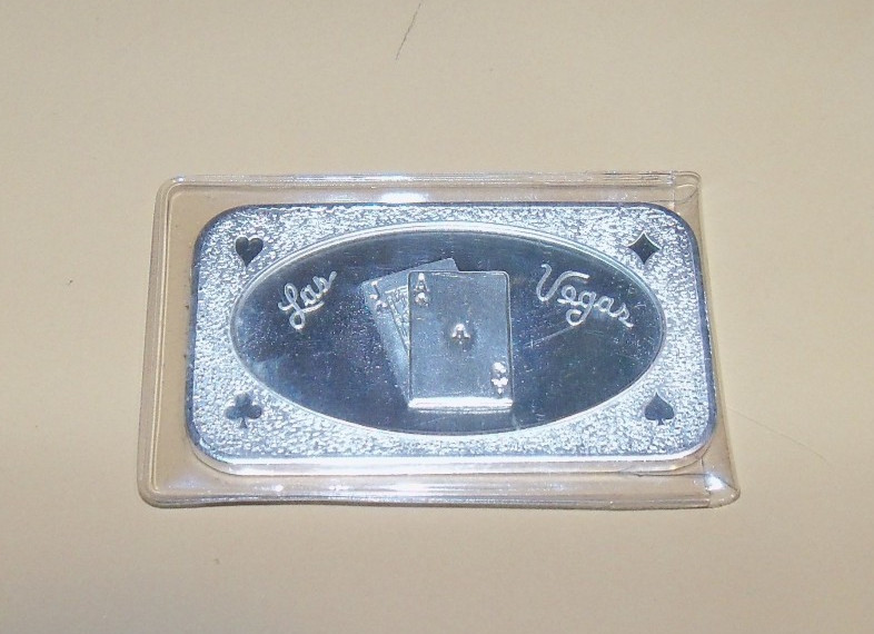 Vintage Mother Lode Blackjack Las Vegas 1970's Silver Ounce Oz Bar