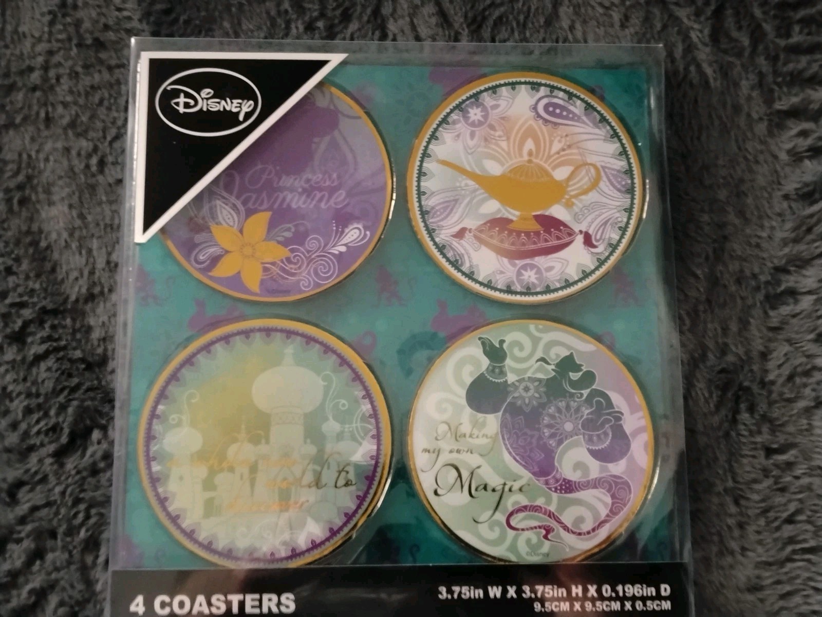 Disney Aladdin Tea Round Coasters Set of Four