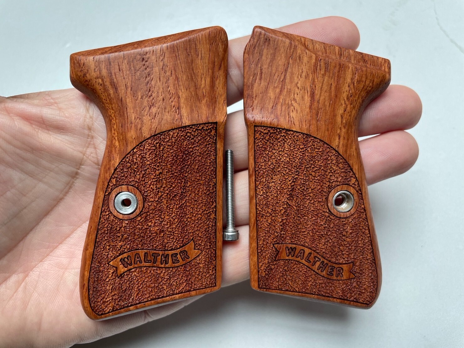 New Craveing on wood Grips For Walther Interarms PP, PPK/S .380 ACP, 22LR