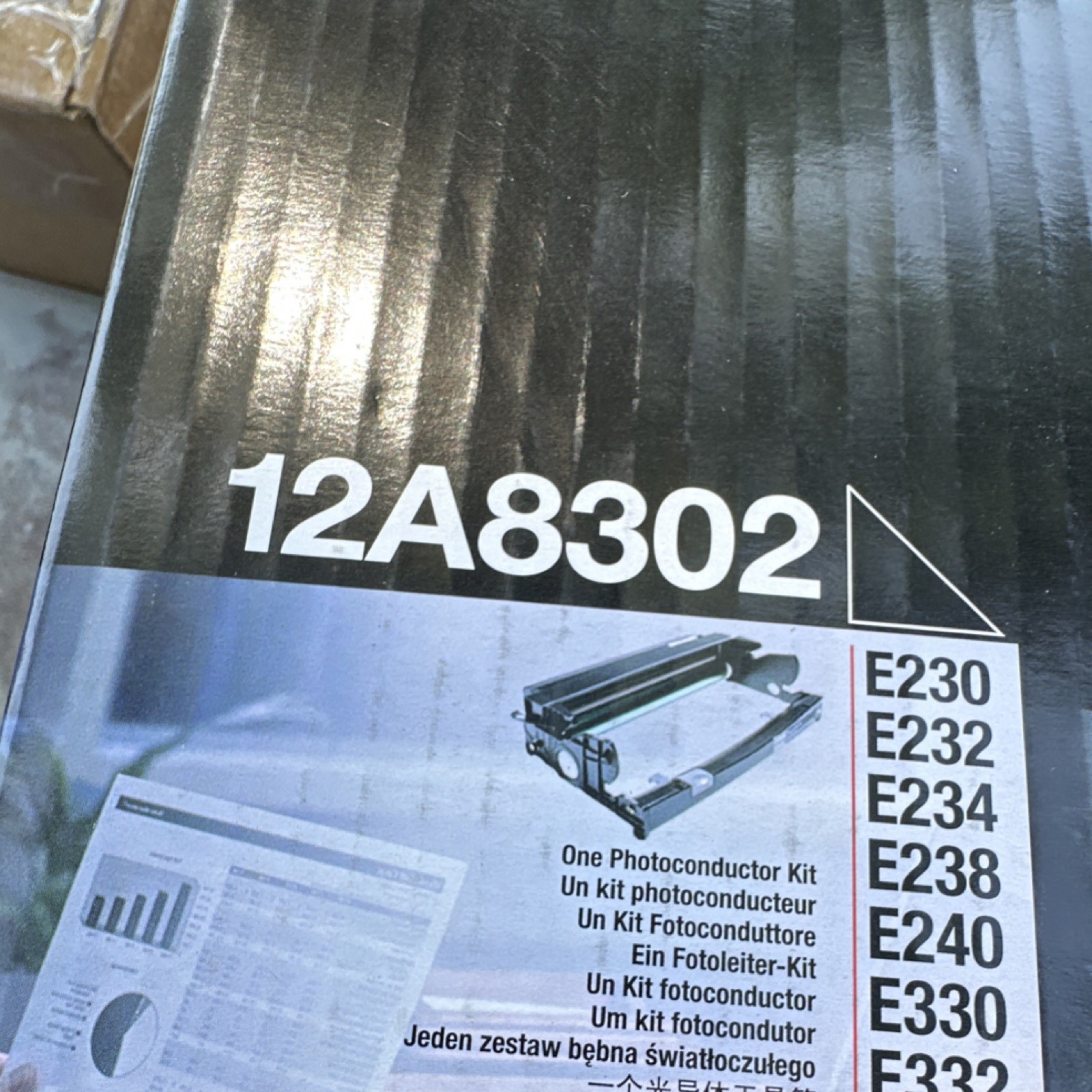 Lexmark 12A8302 Photoconductor Kit, Black, for E230 E232 E234 E238 E240