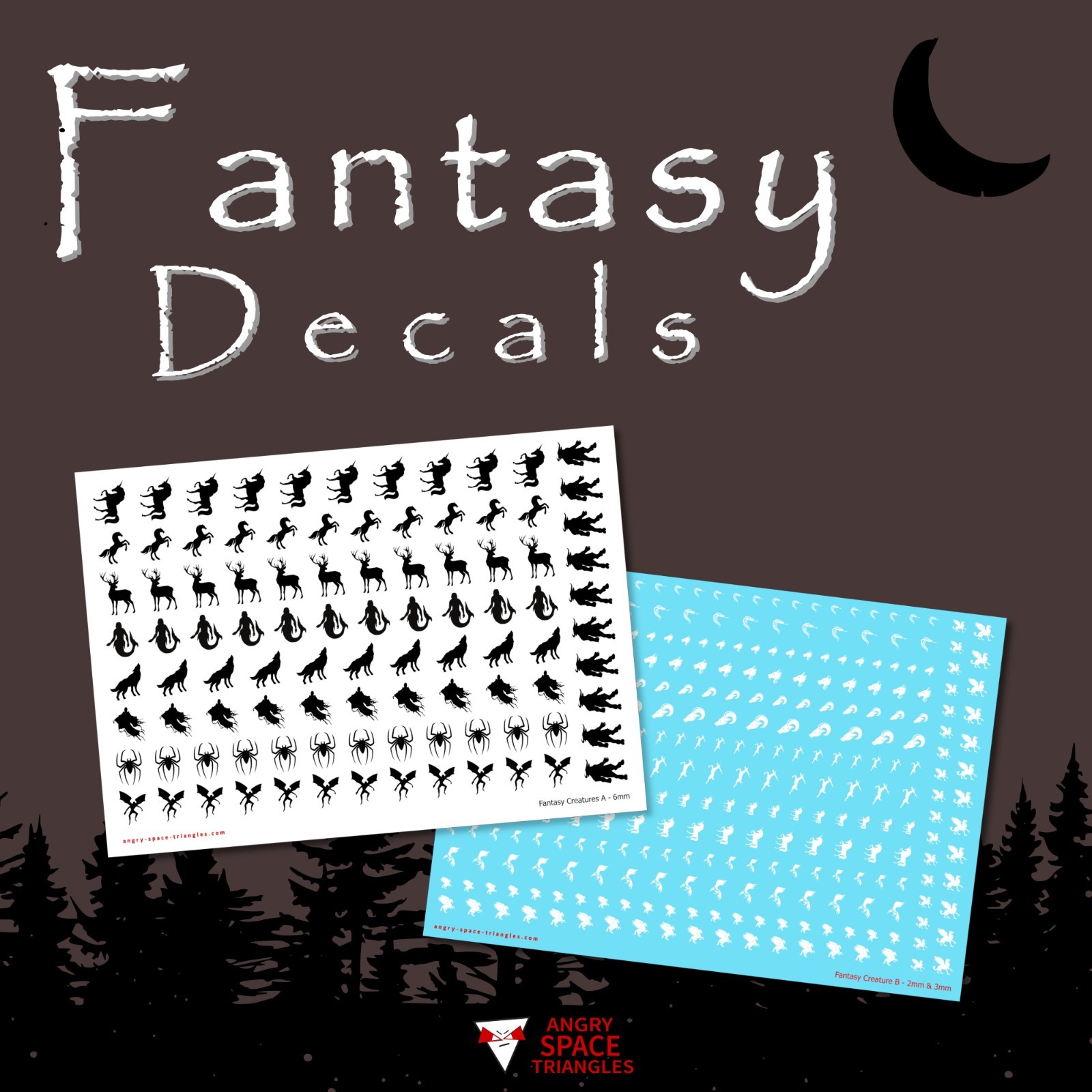 Fantasy Decals Water Transfers - Various Sizes