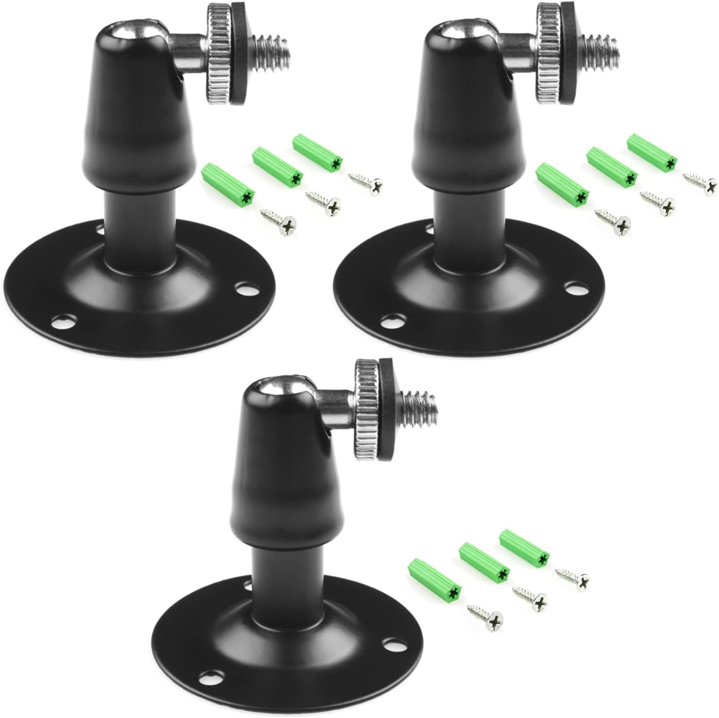 Security Camera Wall Mount Bracket 3 Pack 360 Rotation Metal Mount