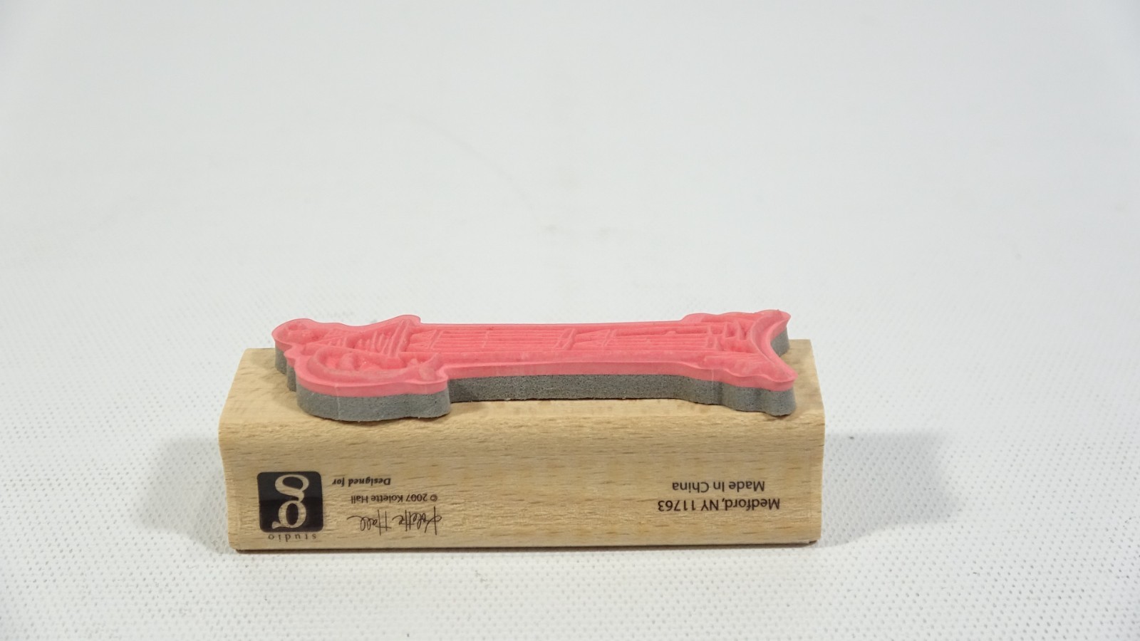 2007 Hampton Art Kolette Hall Vertical Haunted House Rubber Stamp