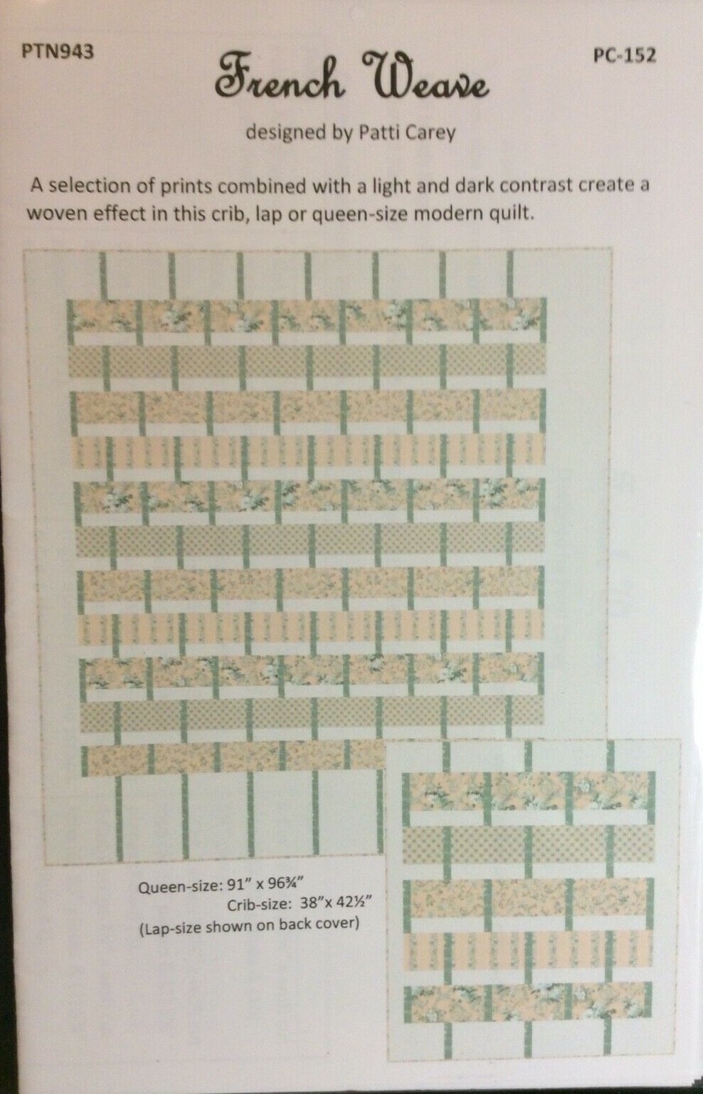 QUILT WOMAN  # PTN943 FRENCH WEAVE BY PATTI CAREY- 3 SIZES