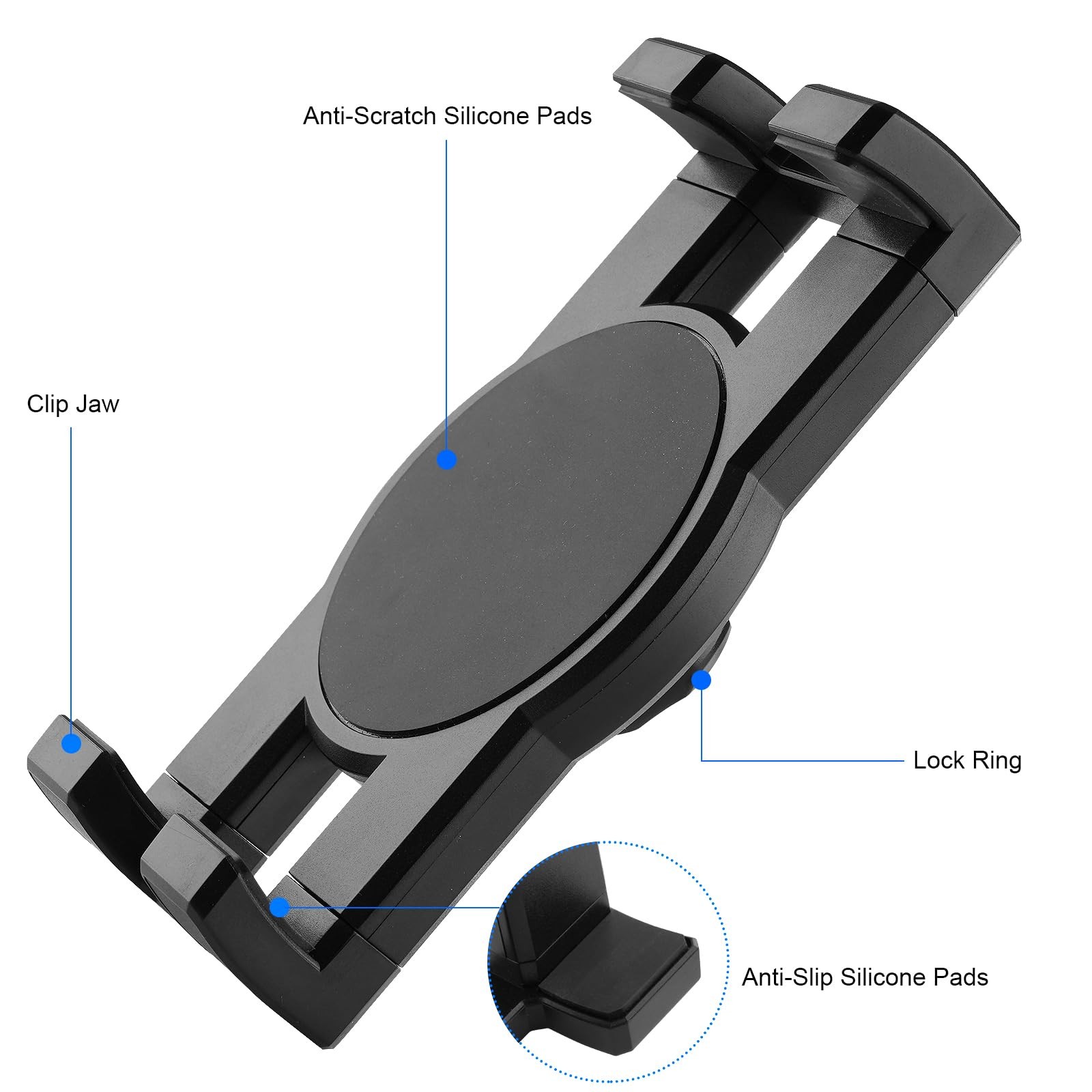 Tablet Holder Clamp Clip Mount Replacement with 17mm Ball Joint Socket for Ta...
