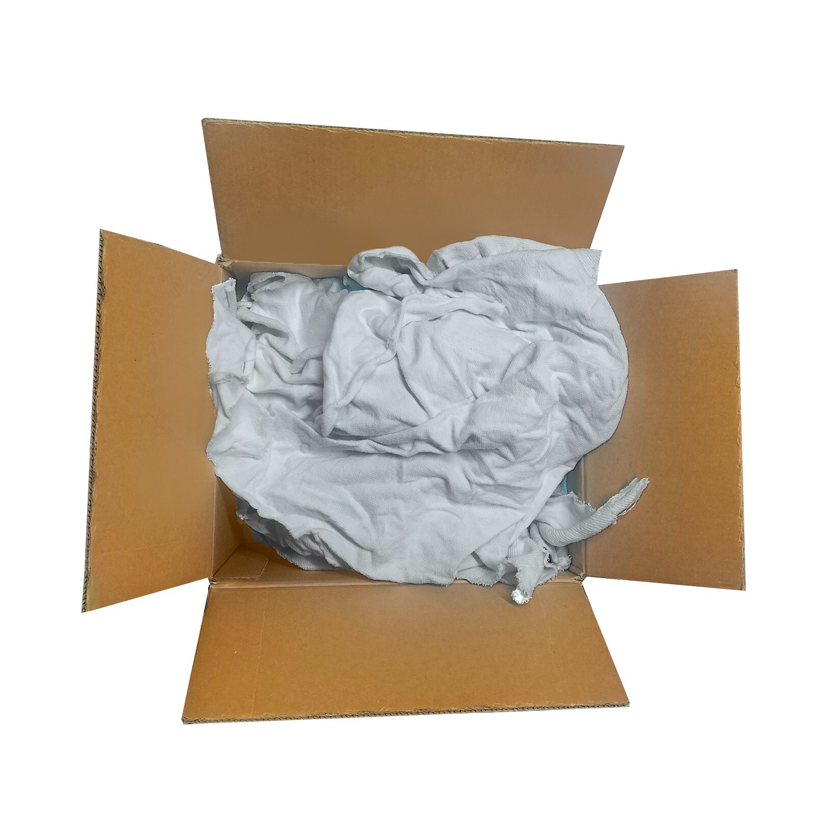 White Fleece 100% cotton Cleaning Rags - 50 lbs. box - Multipurpose Cleaning