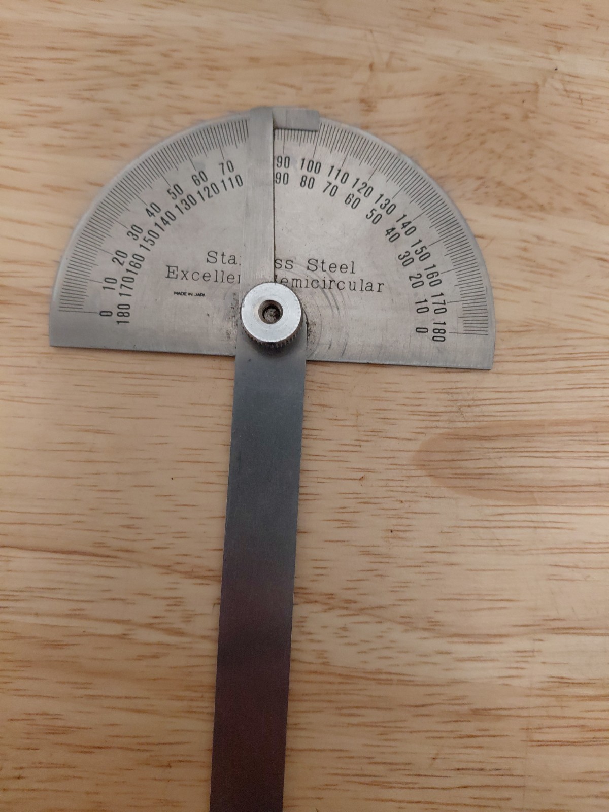 Stainless Steel Excellent Semicircular Protractor Machinist Precision Tool