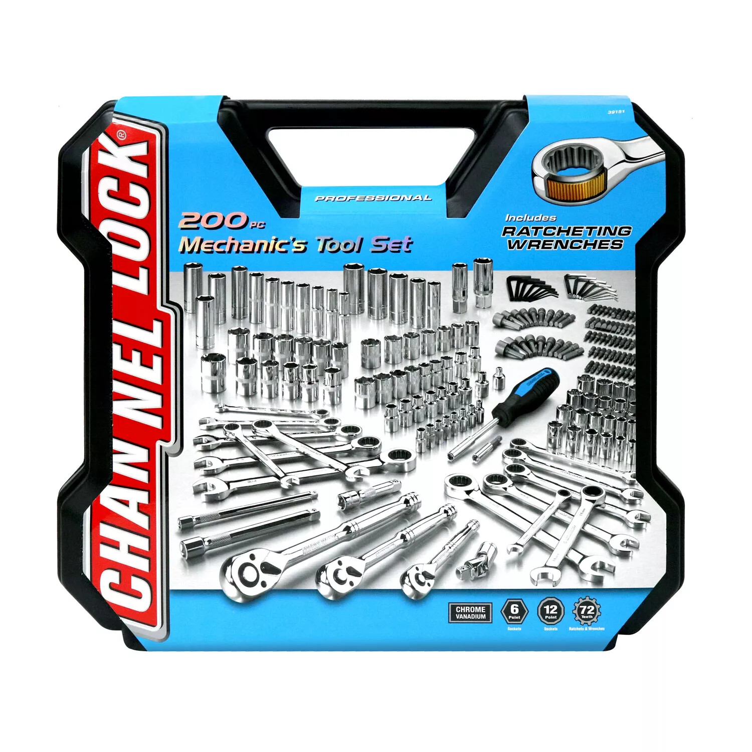 Tools, Channellock Mechanic's Set (200 pc.) Drive Sockets,Combination Wrenches !