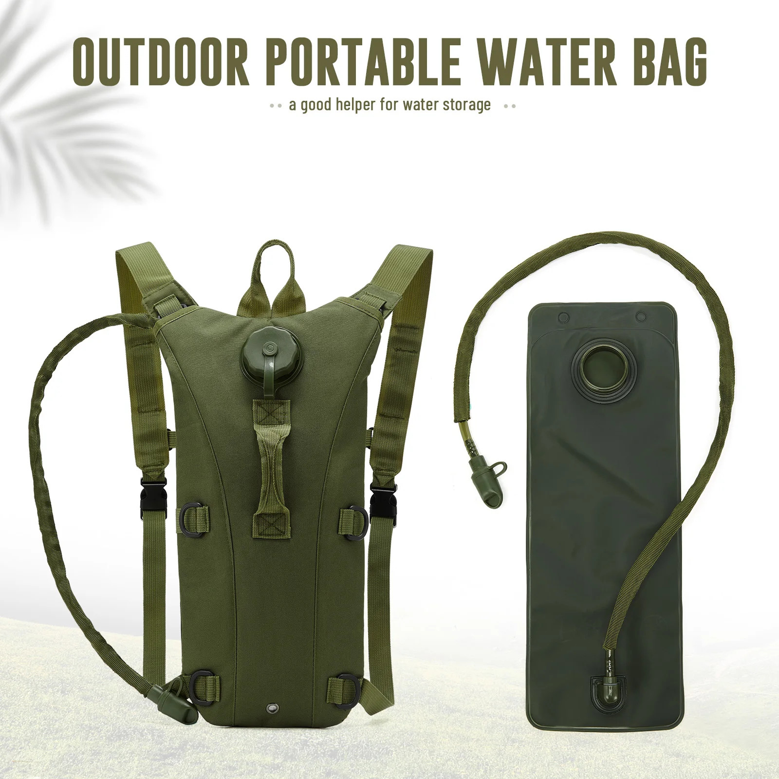 3L Water Bladder Hydration Backpack Hiking Camping Bag Tactical Molle Daypack