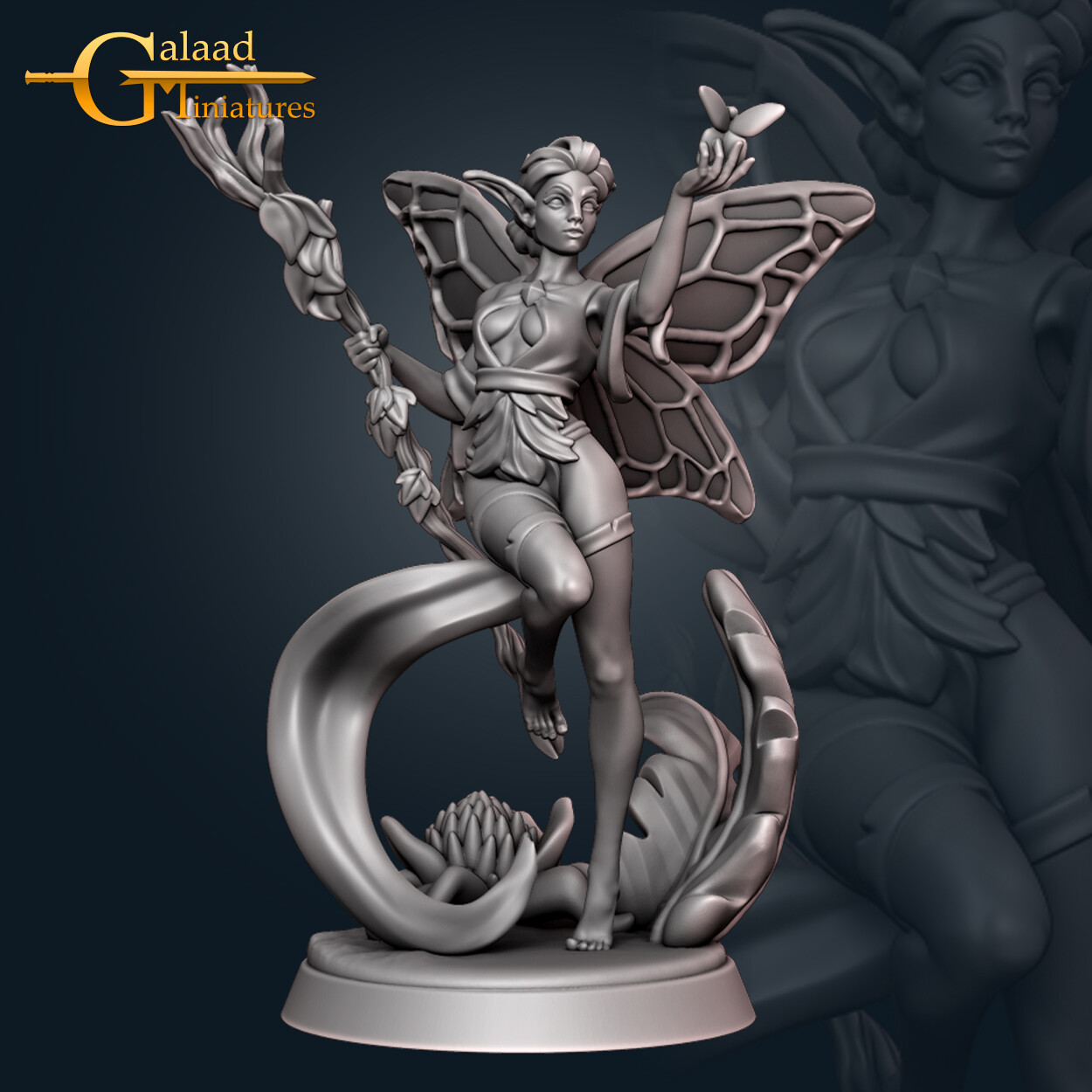 Fae Folk Fairy Faerie 01A - Galaad Miniatures - Fantasy Dungeons & Dragons Mini