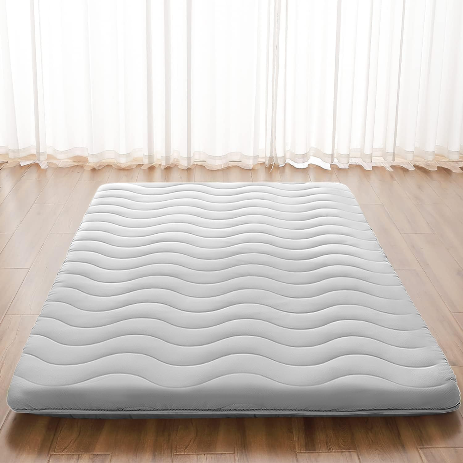 Japanese Futon Floor Mattress, 3.5" Foam Tatami Sleeping Pad for Kids & Adults