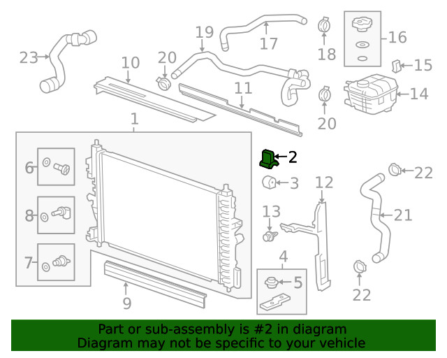 Genuine GM Radiator Upper Bracket 13250318