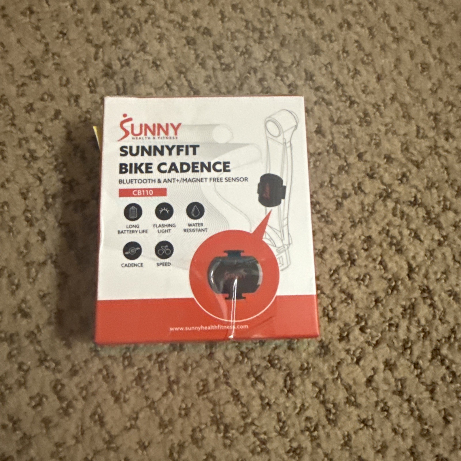 Sunny Health & Fitness Exercise Cycling 2-in-1 Advanced Cadence for Bikes CB110