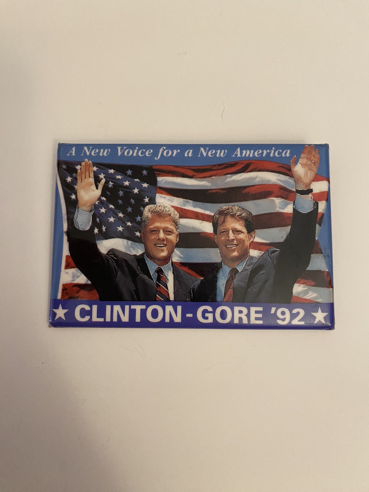 A New Voice Clinton Gore ‘92 Pin Back Button P120