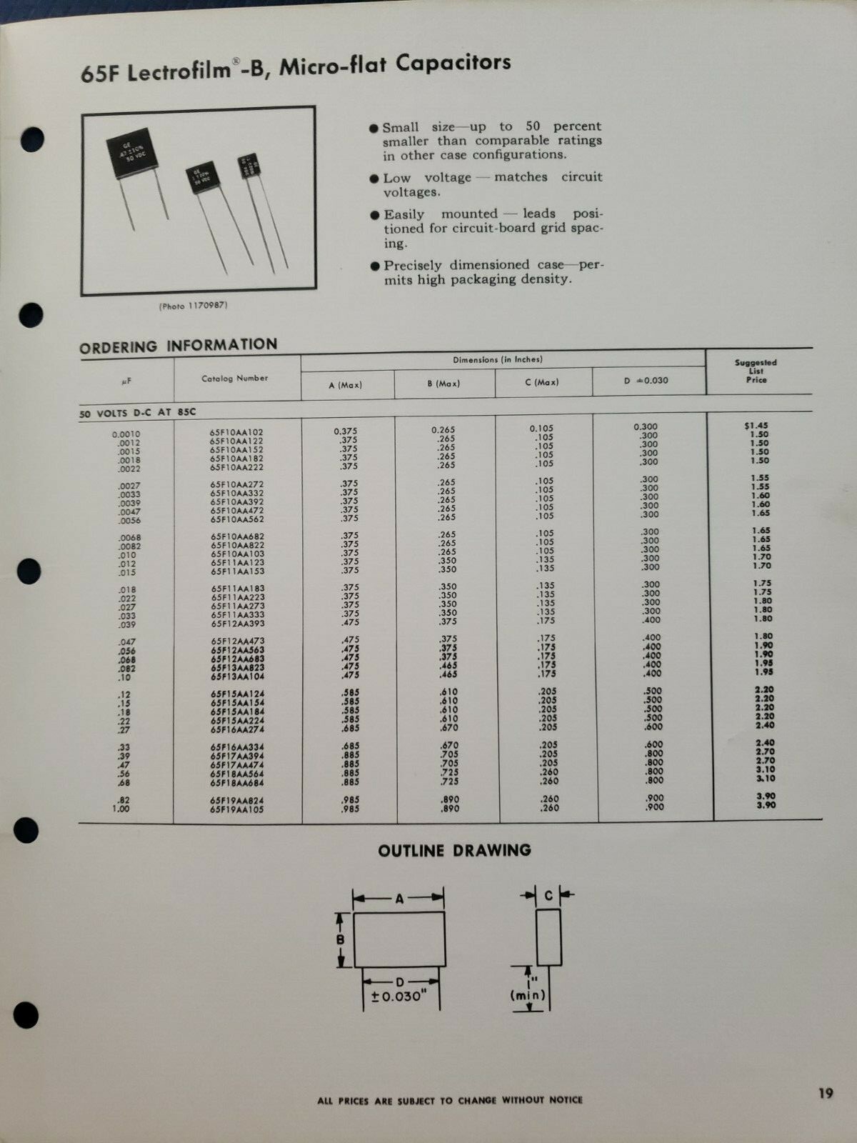 General Electric GE Service-Designed Capacitors Catalog - 1970 H