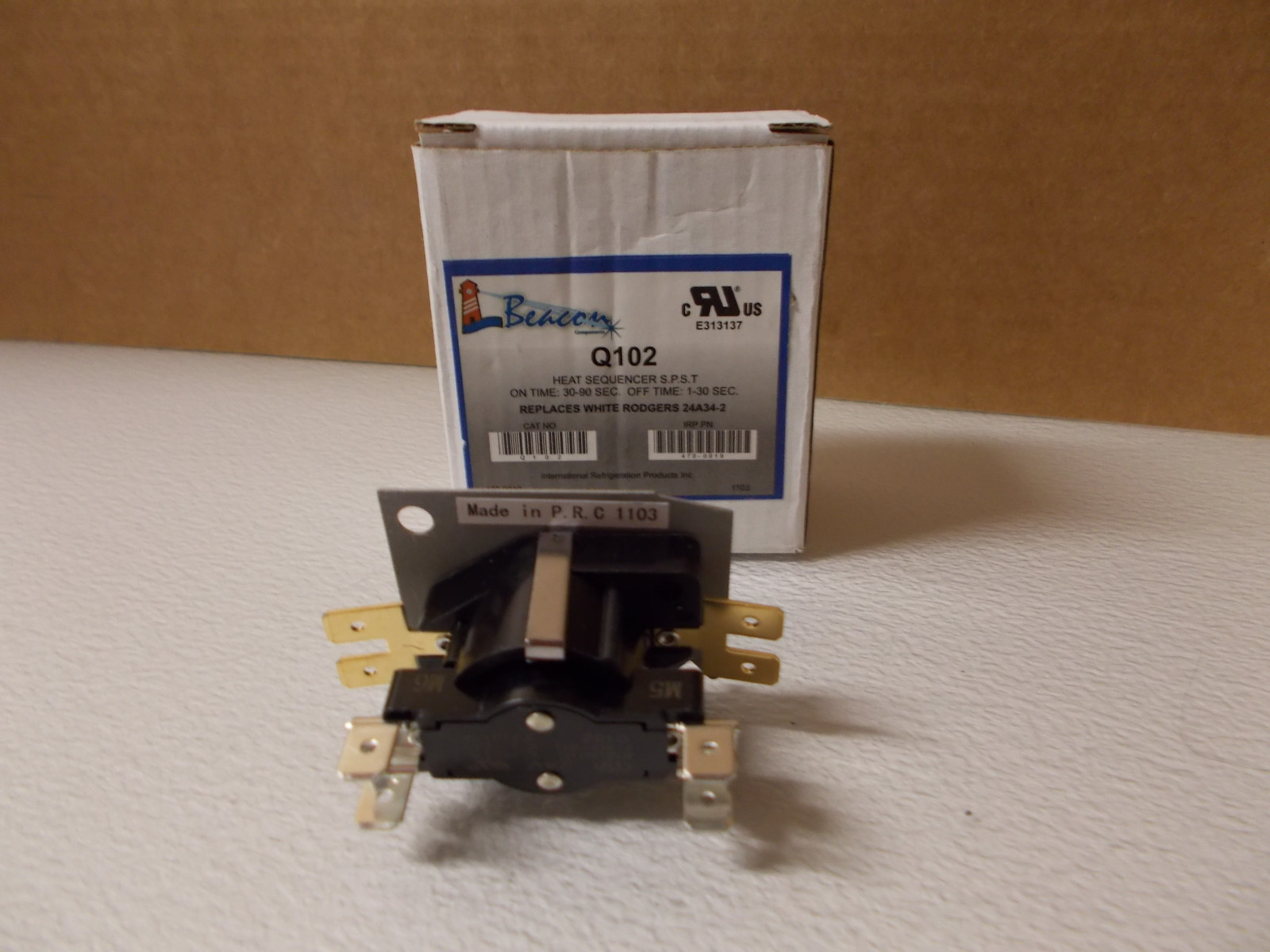 Beacon Q102 replaces White Rodgers 24A34-2 Electric Heat Sequencer