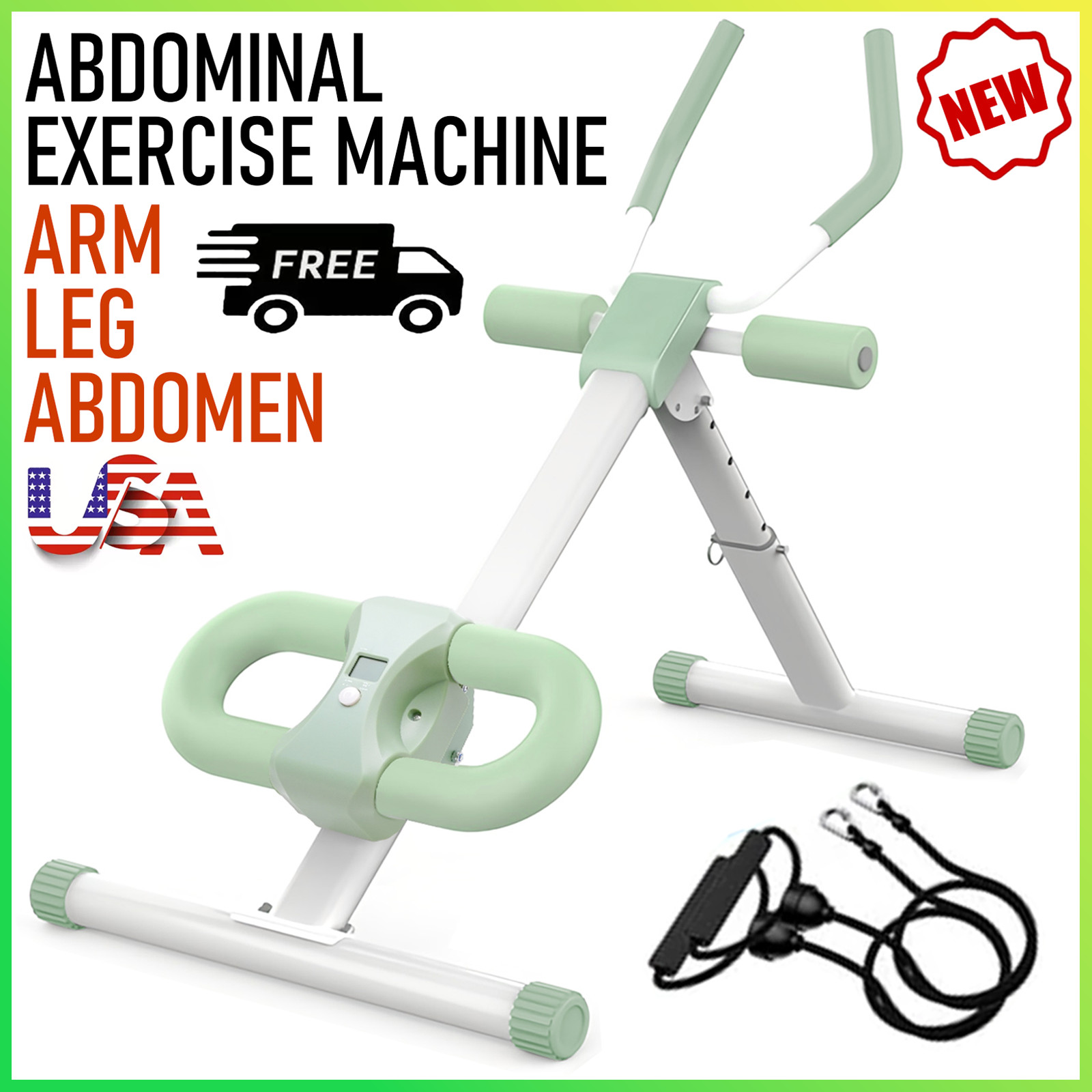 Abdominal Exercise Machine Ab Cruncher Trainer Body Shaper Gym Equipment Trainer