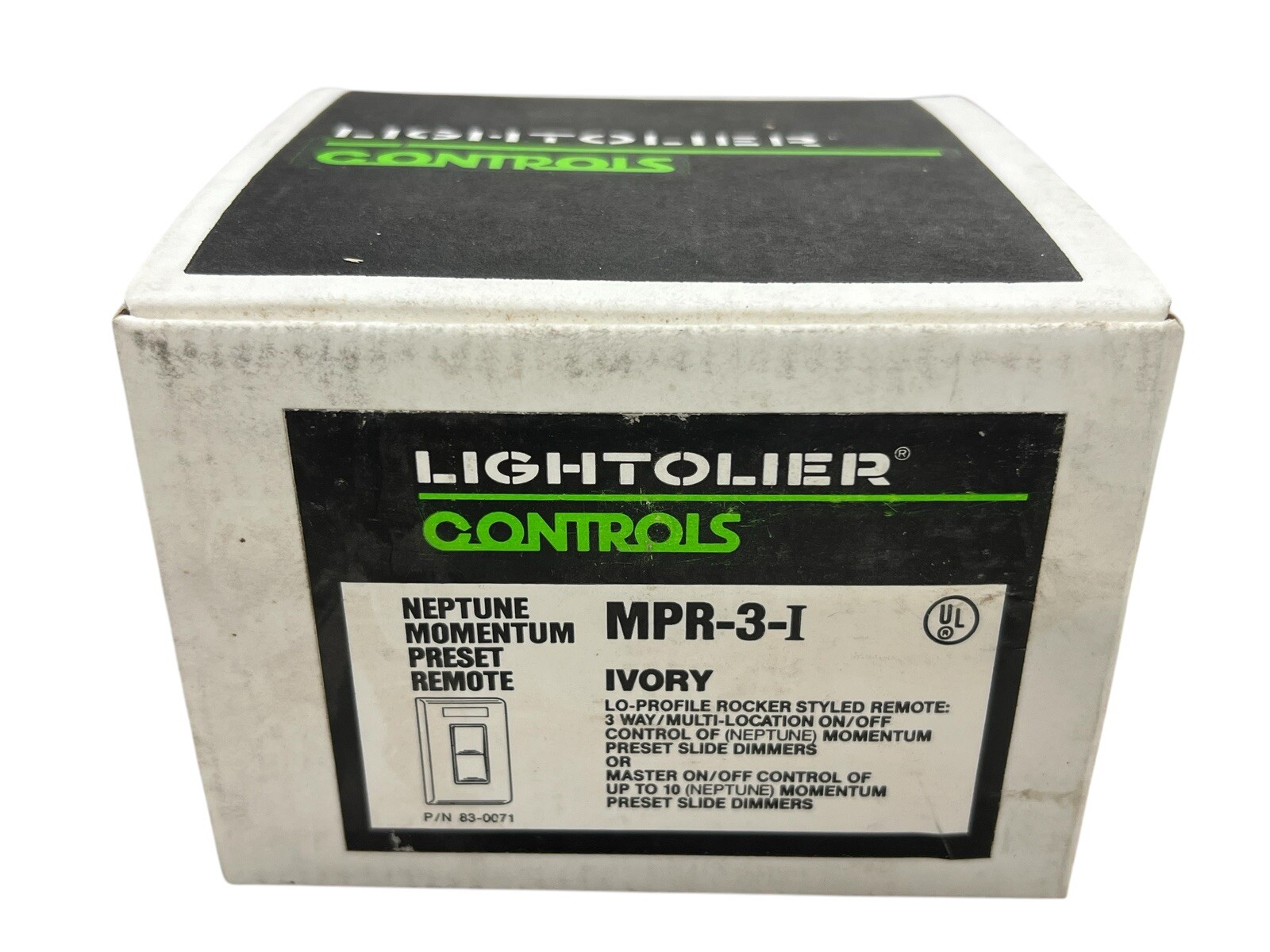 Lightolier Controls MPR-3 Neptune Momentum Preset Remote Dimmer - Ivory - New