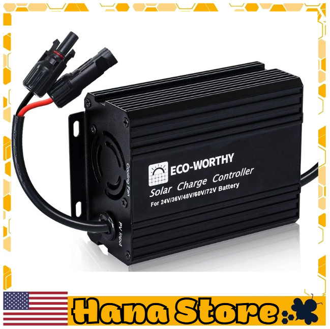ECO-WORTHY 12A Boost MPPT Solar Charge Controller Solar Panel Regul... Fast Ship