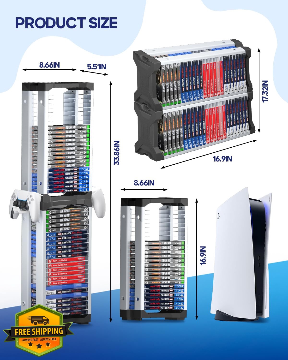 Nargos Game Storage Tower 46 Pcs
