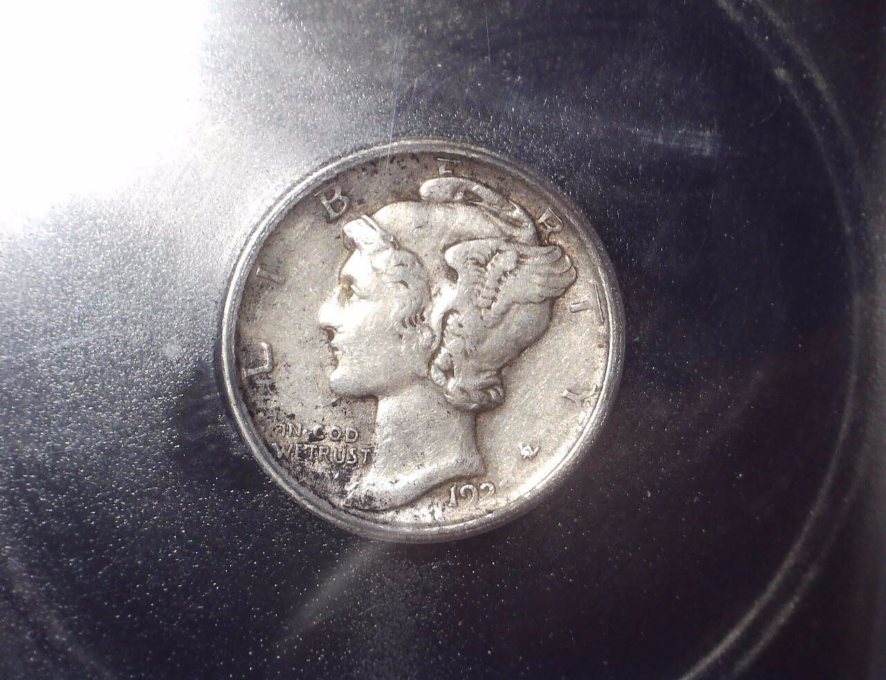 1921-D Mercury Dime, ICG, EF40, KEY Date, Issue Free