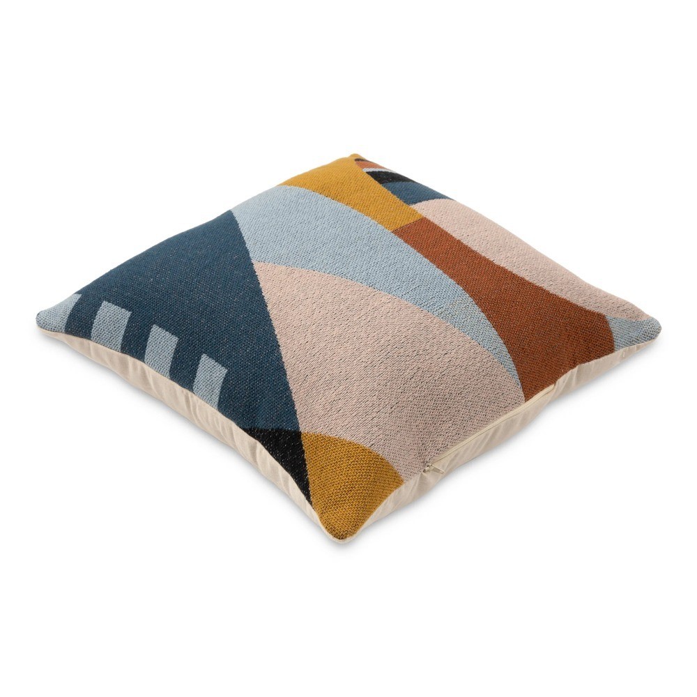 Modern Geometric Face Pattern Decorative Throw Pillow Cover 18x18 Inch Square